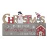 xmas snowman standing plaque 24x14x2cm