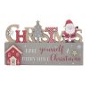 xmas santa standing plaque 24x14x2cm