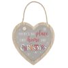 hanging heart gingerbread wooden plaque