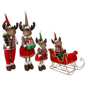 reindeer family and sleigh led musical