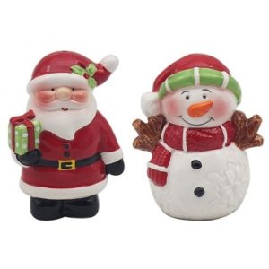 santa and snowman salt and pepper