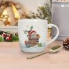 santa on roof china mug