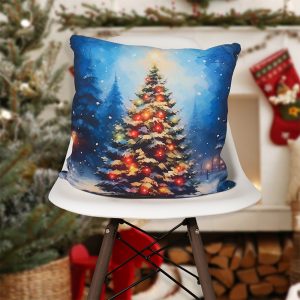 santa led filled cushion 40x40cm