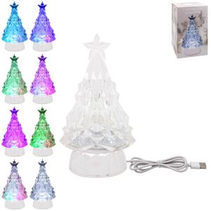 swirling xmas tree lamp 23x14cm