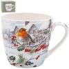 christmas robins breakfast mug