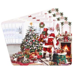 santa placemats set of 4