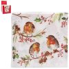 winter robins paper napkins