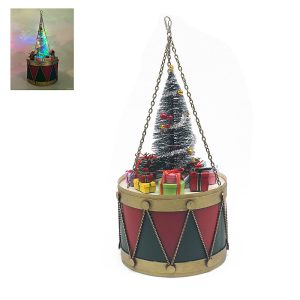 large metal christmas drum led 48x21x21cm