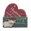 xmas highland cow coasters set of 4
