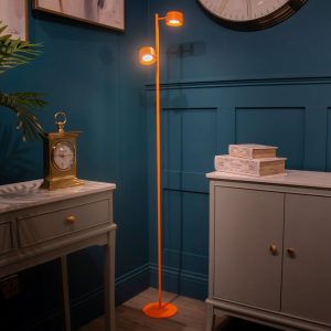cosmo usb rechargeable floor lamp orange