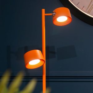 cosmo usb rechargeable floor lamp orange