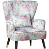 blue floral armchair 78x75x94cm