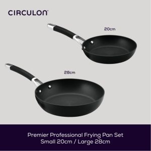circulon premier frypan twinpack 20 and 28cm