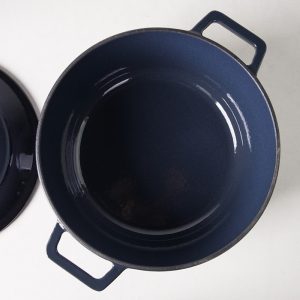 zyle cast iron round casserole grey 27cm