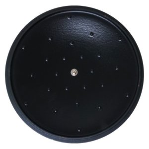 zyle cast iron round casserole black 26cm