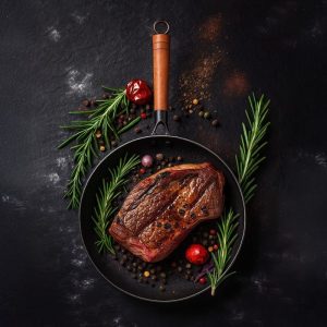 zyle cast iron frying pan with glass lid 28cm