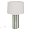 lamp frida striped d28xh47cm olive green