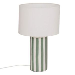 lamp frida striped d28xh47cm olive green