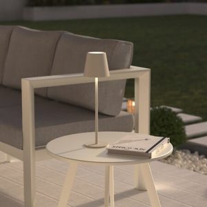 cody usb rechargeable lamp in sand colour h36cm