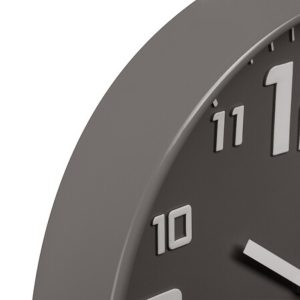 grey plastic wall clock d30cm