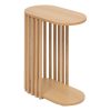 blonde slatted end table 50x56cm
