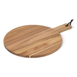 mina round acacia serving board d24cm