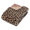 leopard print fur throw 120x160cm