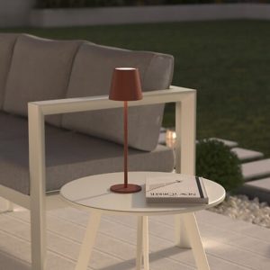 cody usb rechargeable lamp in mahogany h36cm