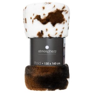 cow print fleece blanket 130x160cm