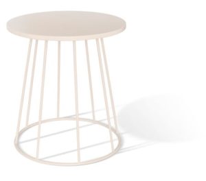 latte beige round side table d38xh42cm