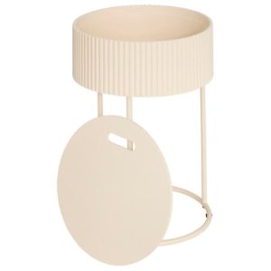 juna beige storage table d33xh48cm