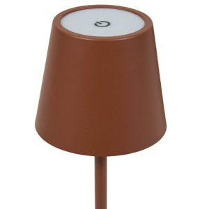 cody usb rechargeable lamp in mahogany h36cm