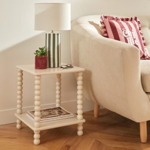 lamp frida striped d28xh47cm olive green