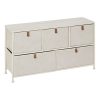 beige 5 canvas drawer unit 100x55x30cm