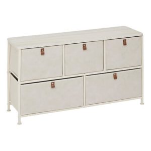 beige 5 canvas drawer unit 100x55x30cm