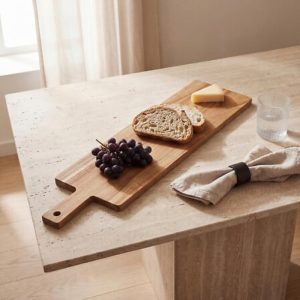 mina acacia wood serving board 100x20cm