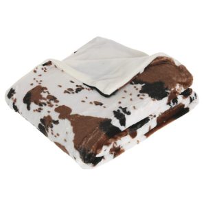 cow print fleece blanket 130x160cm