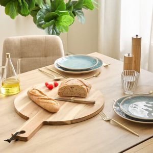 mina round acacia serving board d24cm