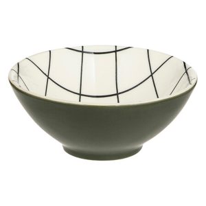 set of 3 appetizer dishes on wood board 37x12cm