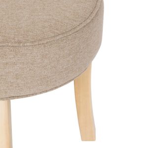 adriel beige velvet foot stool d35cm
