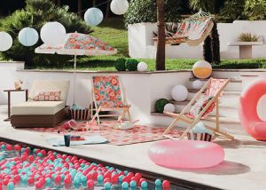 floral deck chair 2 assorted