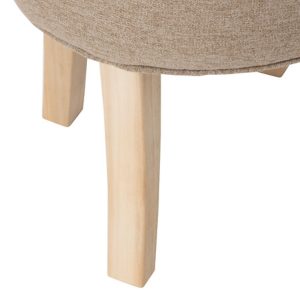 adriel beige velvet foot stool d35cm