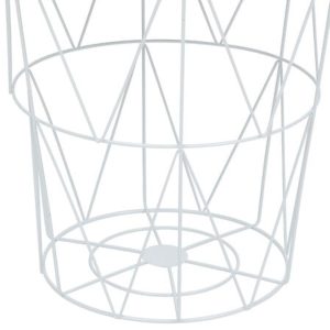 white metal origami table h40 x d37cm