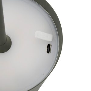 cody usb rechargeable lamp in green h36cm