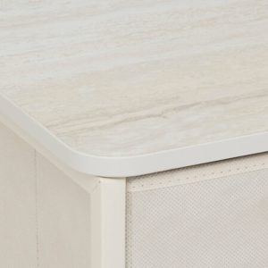 beige 5 canvas drawer unit 100x55x30cm