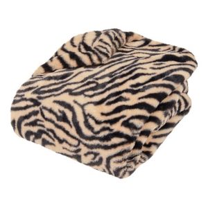 tiger print fur throw 120x160cm