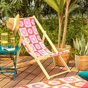 floral deck chair 2 assorted