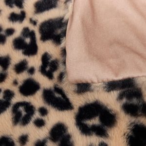 leopard print fur throw 120x160cm