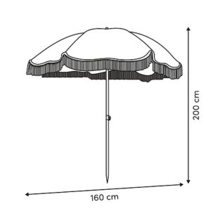 floral beach umbrella d160cm
