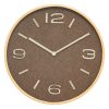 ellis clock d30cm with brown tonka fabric